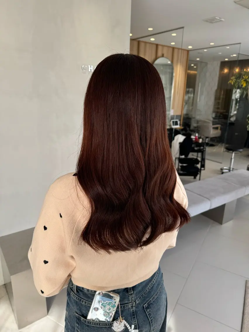 ロング カラー ブリーチ ブラウンカラー ブリーチなしカラー オレンジ オレンジブラウン ✨🩵波多野 来実🩵✨のヘアスタイル