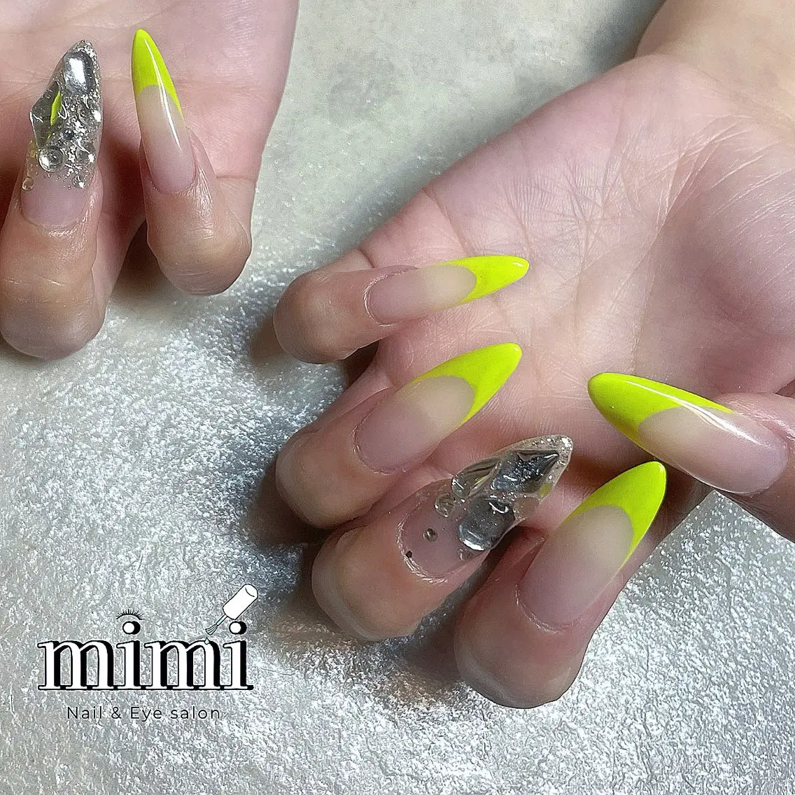 ネイル アートネイル 長さ出し フレンチネイル ロングネイル 夏ネイル Ruru nailのネイルデザイン