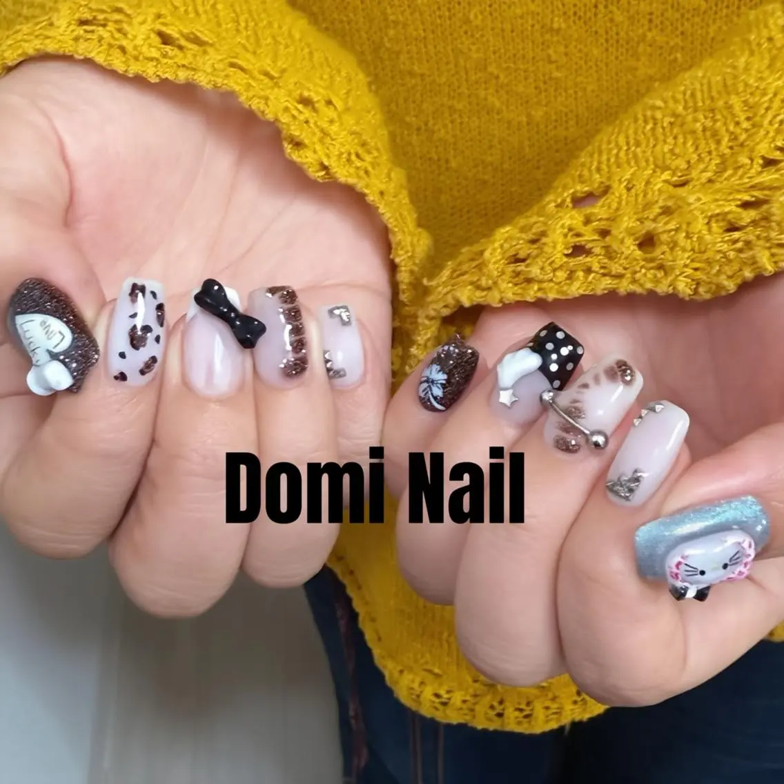 ネイル 持ち込み ハンドネイル 渋谷 Domi Nailのネイルデザイン