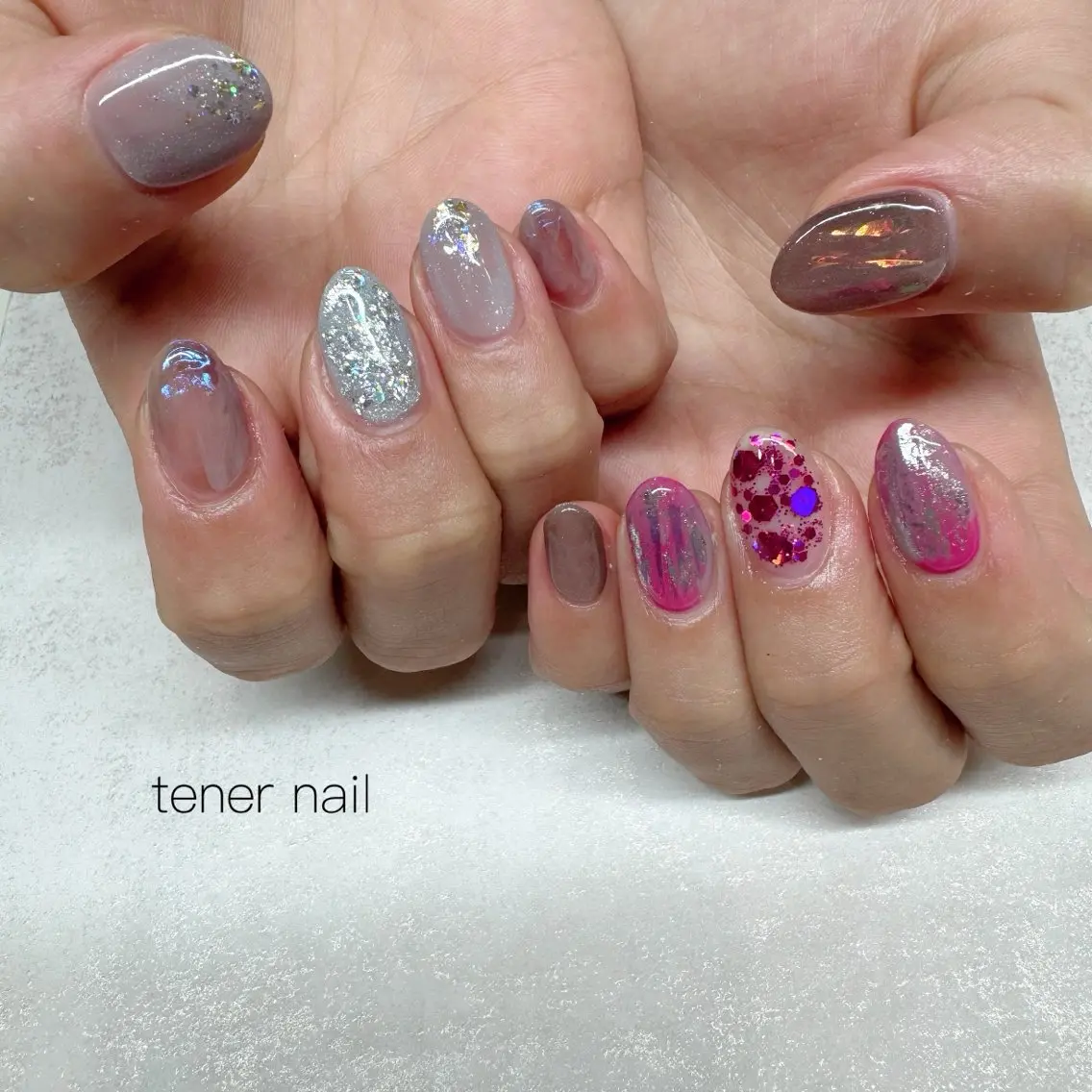 ネイル キラキラネイル ハンドネイル テネルネイル tener nailのネイルデザイン