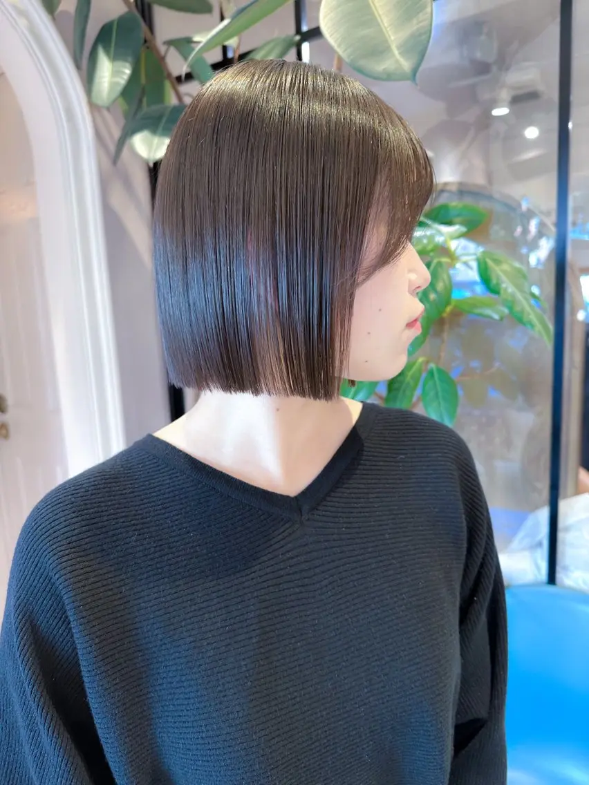 ショート カラー カット ヘアカラー トリートメント レイヤー🇰🇷小顔 見せ顔周り💕トモミのヘアスタイル