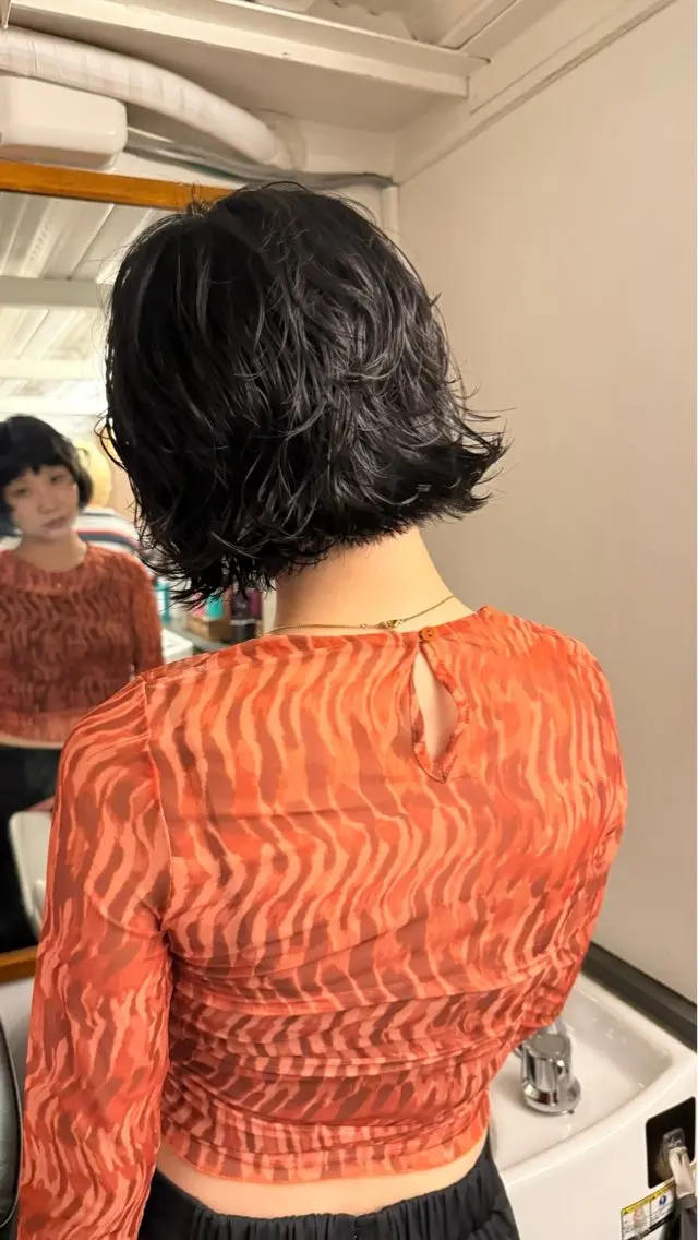 ミディアム パーマ カット パーマ トリートメント ショートカットパー マ🫧kotoneのヘアスタイル