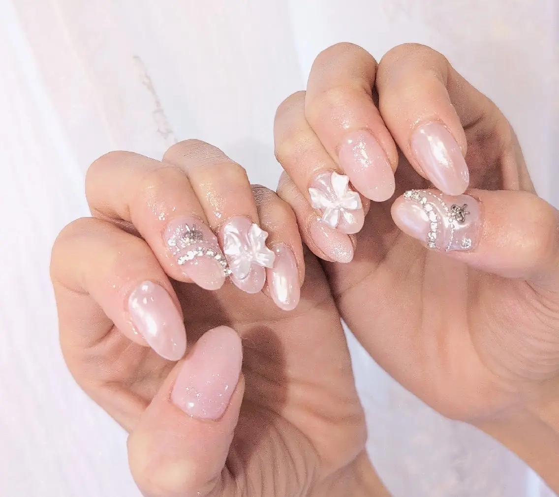 ネイル 長さ出し ジェルネイル 韓国ネイル マグネットネイル ニュアンスネイル ハンドネイル I LOVE ME NAIL.｡.:*♡のネイルデザイン