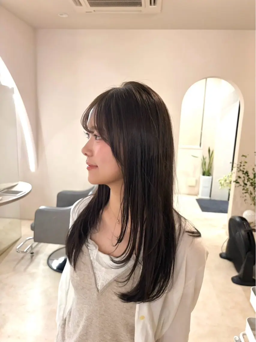 ロング ヘアカラー トリートメント 中島 菜々のヘアスタイル