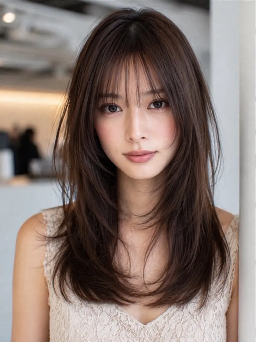 ロング カラー ヘアカラー 韓国×艶ハイトーンが かわいい✨️リオ🍒のヘアスタイル