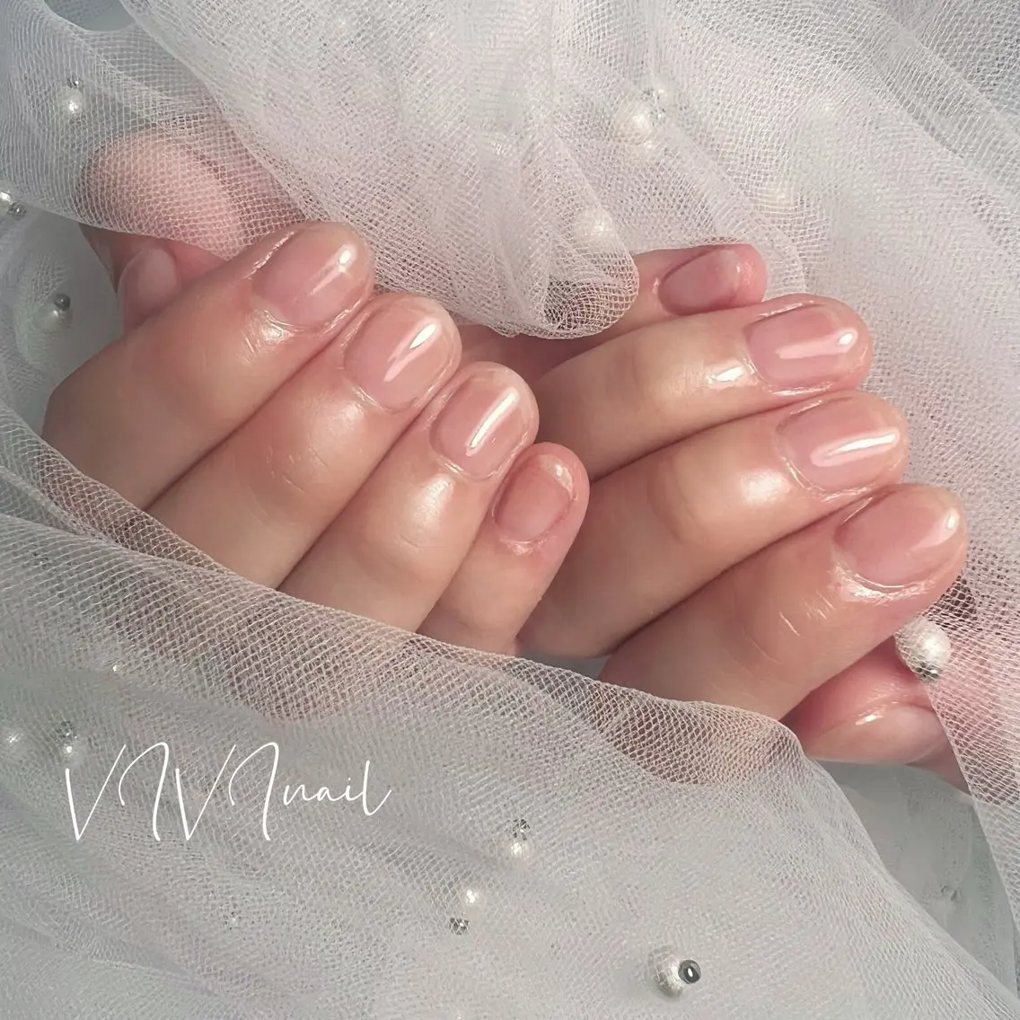 ネイル クリアネイル シンプルネイル ハンドネイル vivi nailのネイルデザイン