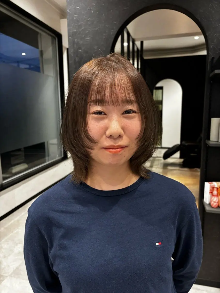 ミディアム 顔周りカット レイヤーカット maki💖 レイヤー/髪質改善のヘアスタイル