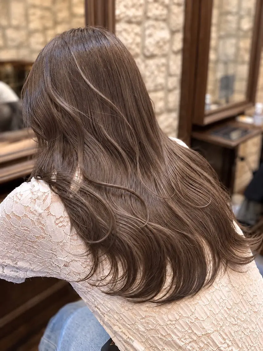 ロング カラー カット ヘアカラー 町田/レイヤーカット ハッシュカット/八木のヘアスタイル