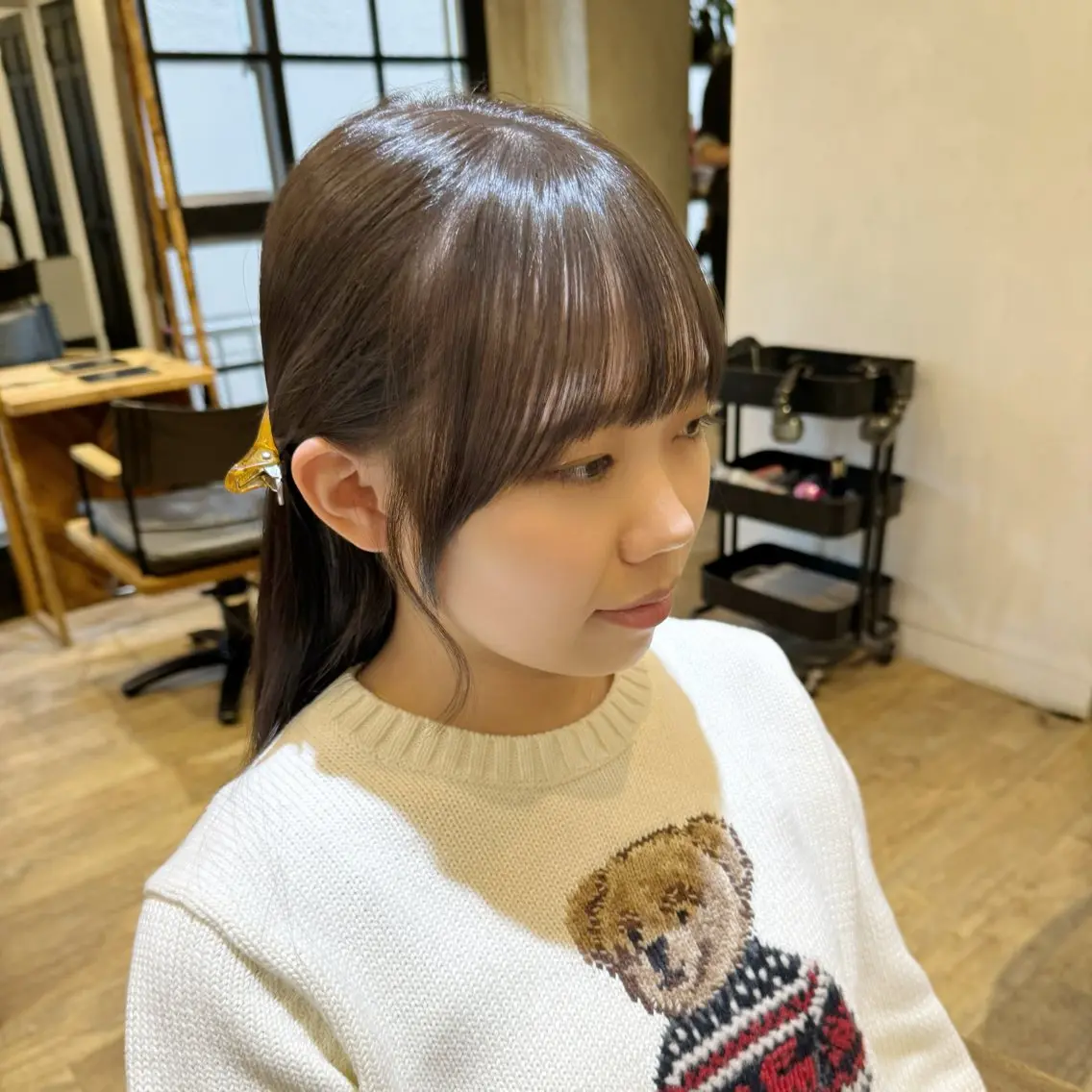 セミロング ヘアカラー トリートメント 新宿/顔周りカット +レイヤー＝しずく♩のヘアスタイル