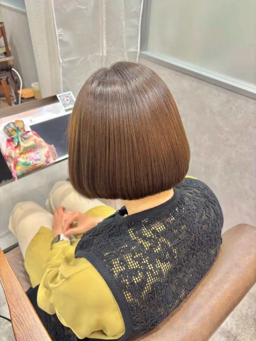 ショート 久保田康雅 辻堂 髪質改善×縮毛矯正のヘアスタイル