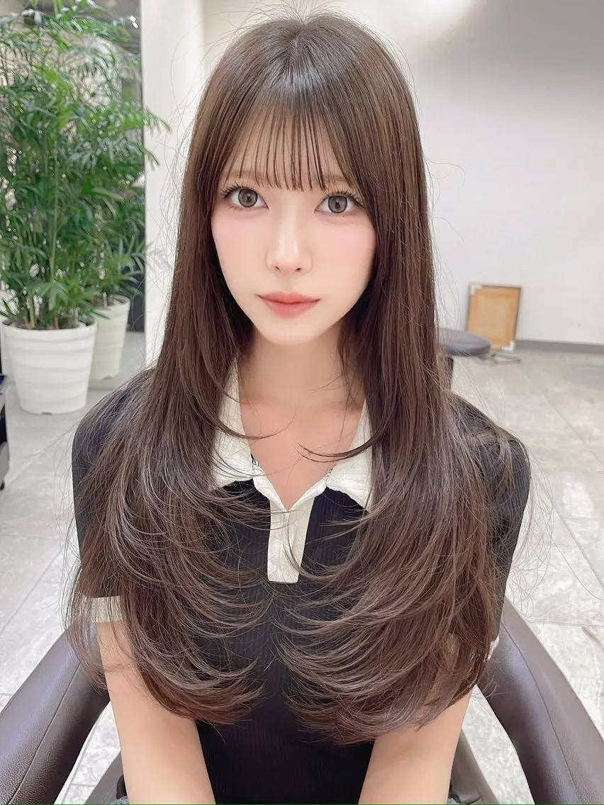 ロング 韓国風レイヤー 犬塚 優介のヘアスタイル