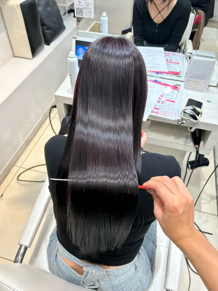 ロング カット ヘアカラー トリートメント 【髪質改善カラー】 瀧田嵐士🇰🇷のヘアスタイル