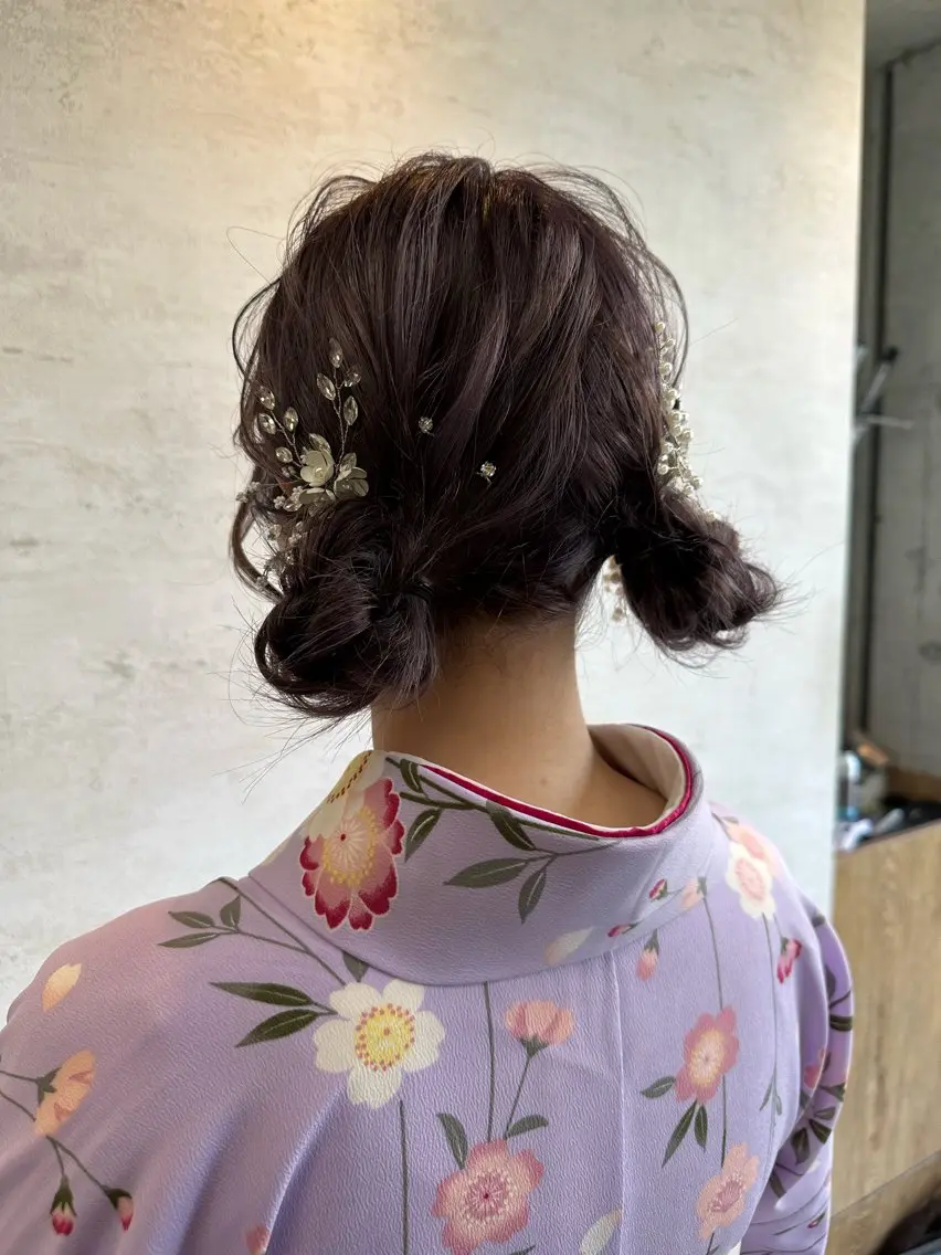 セミロング ヘアアレンジ 🎀ヘアセット/艶髪 /はやしほのか🎀のヘアスタイル