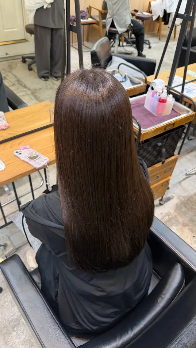 ロング 艶カラー/ 縮毛矯正/ユズキのヘアスタイル