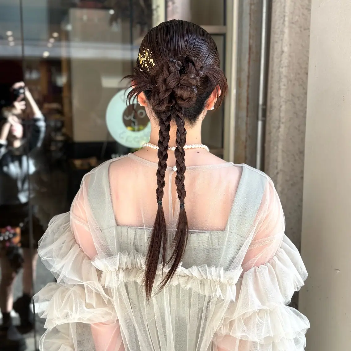 ヘアアレンジ 髪飾り ヘアセット 芦刈 咲来のヘアスタイル