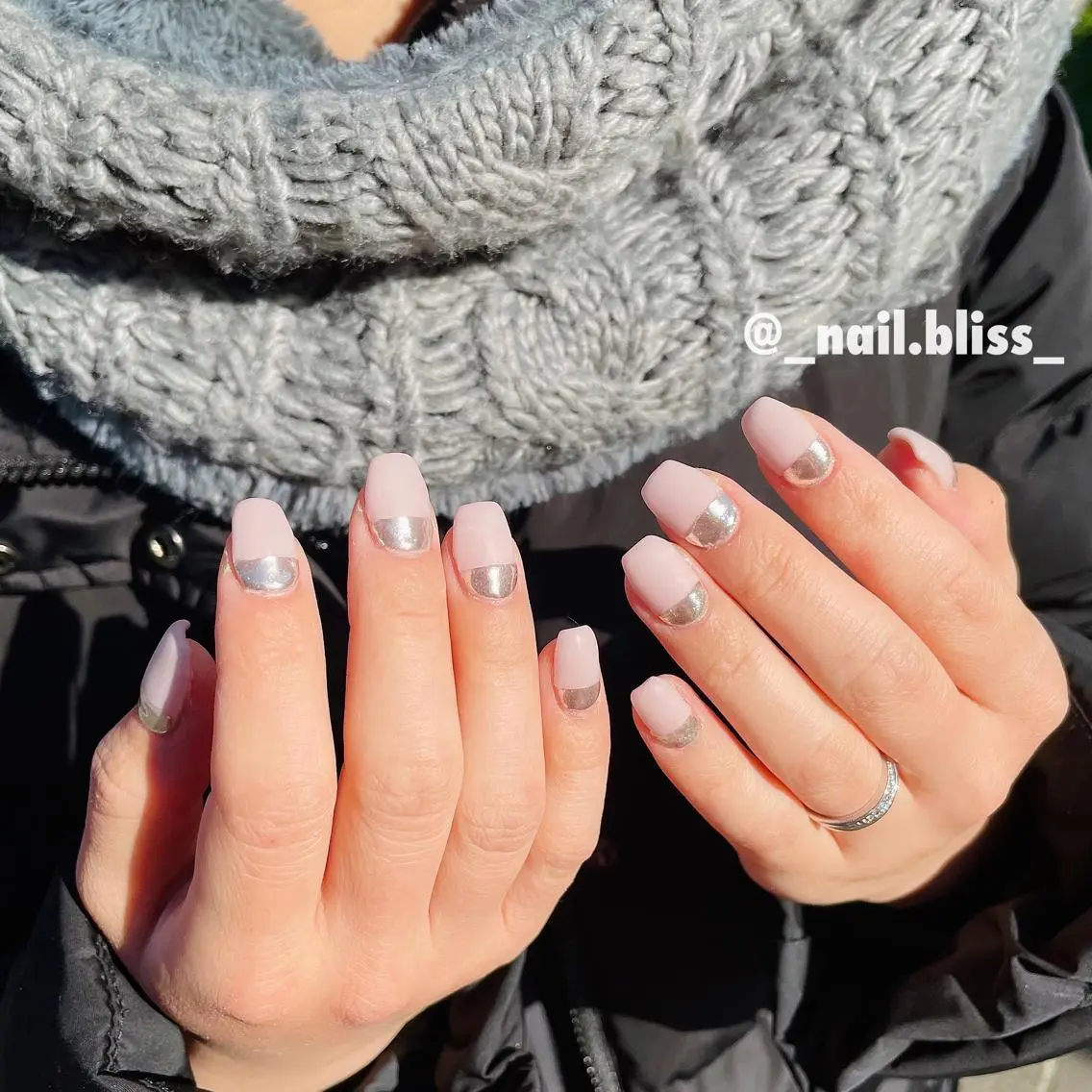 ネイル フレンチネイル マットネイル ミラーネイル ハンドネイル NAIL BLISSのネイルデザイン
