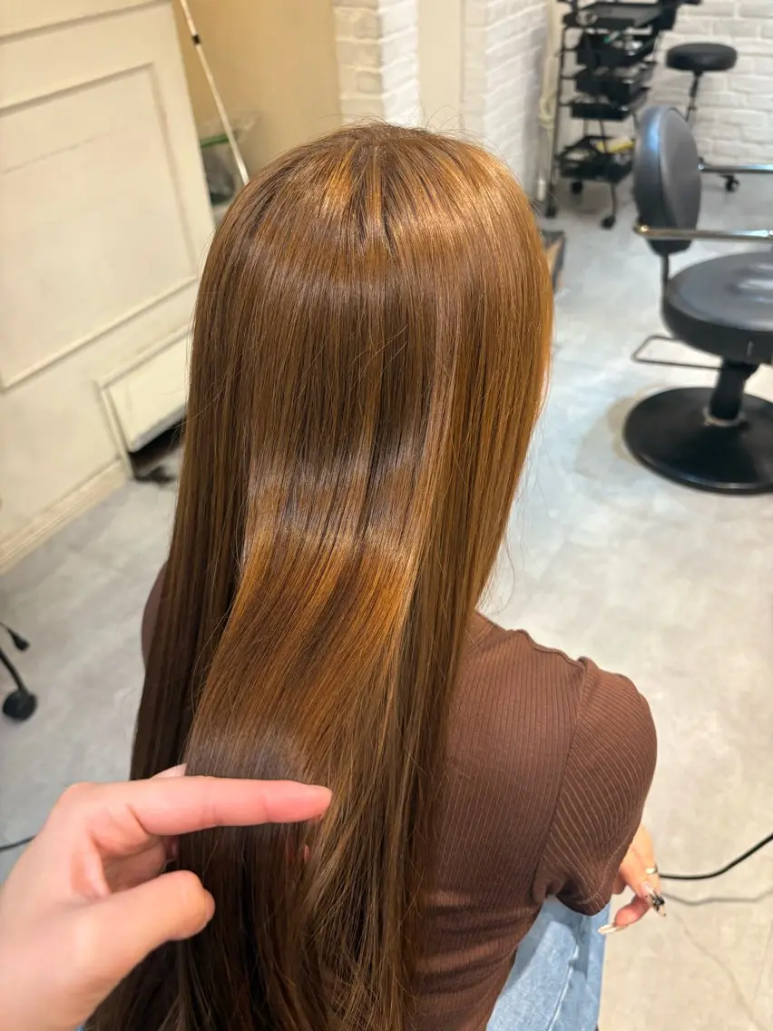 ロング カラー トリートメント ヘアカラー トリートメント 💛しおん💛 モデル募集のヘアスタイル