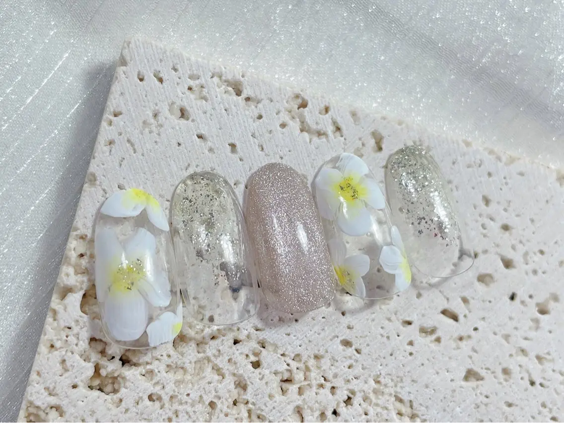 ネイル ジェルネイル オフィスネイル パラジェル 夏ネイル ハンドネイル kiki nail &brow二子玉川のネイルデザイン