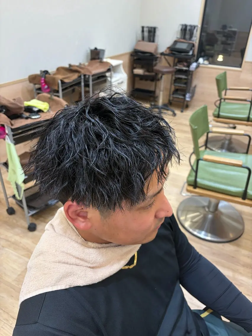 パーマ メンズ メンズパーマ カット パーマ 小田 暉のヘアスタイル