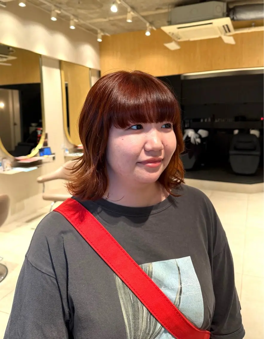 ミディアム カラー ヘアカラー 宮内 愛実のヘアスタイル