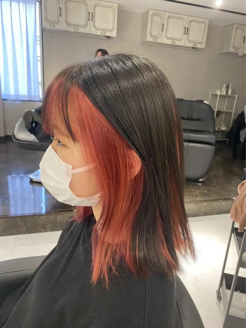 ミディアム カラー カット ヘアカラー トリートメント トバ ショウゴのヘアスタイル
