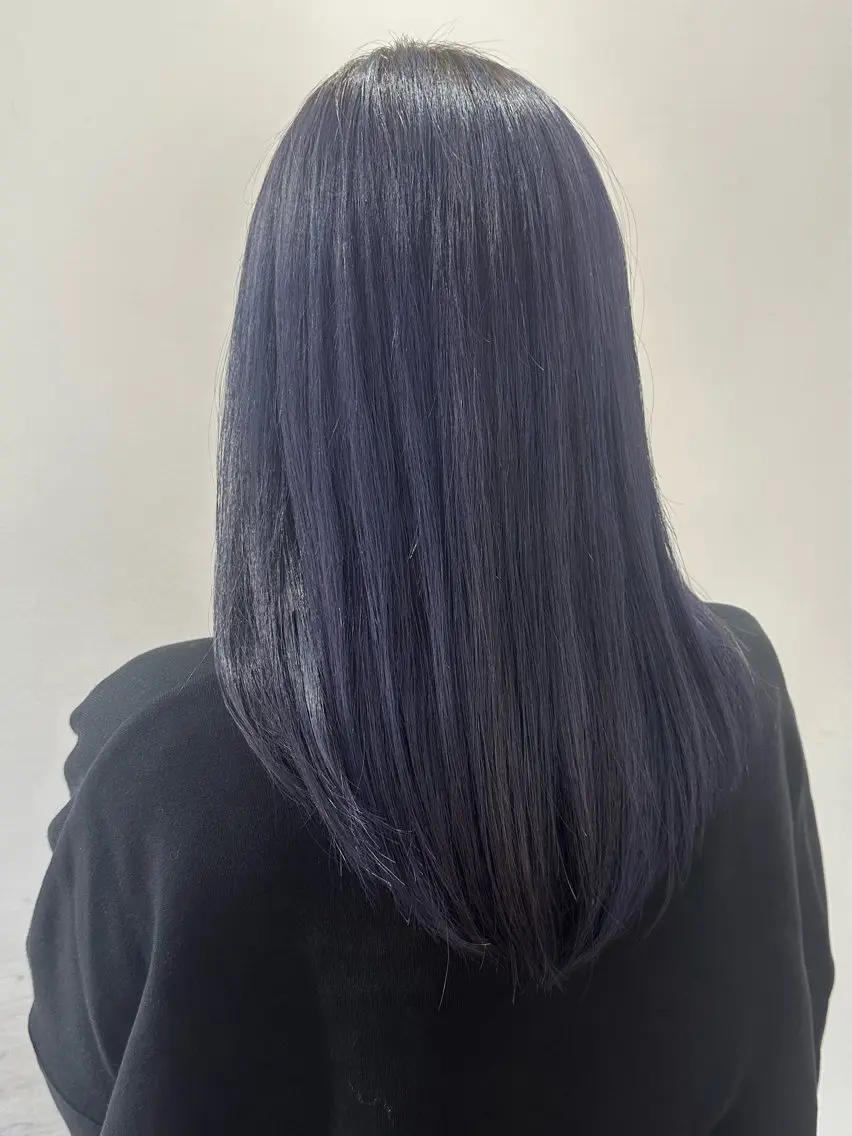 ミディアム ヘアカラー いまじゅく あおいのヘアスタイル