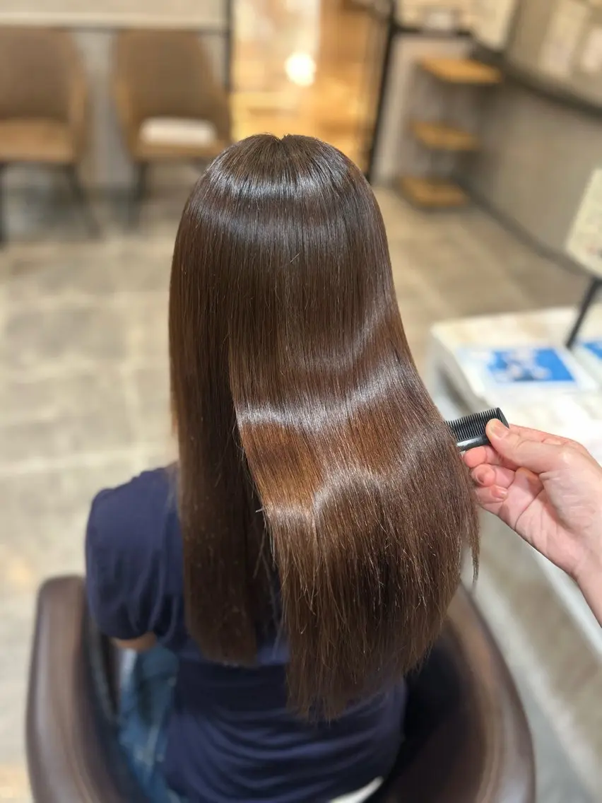 ロング パーマ 縮毛矯正 高田佳苗/ 髪質改善サロン⭐︎のヘアスタイル