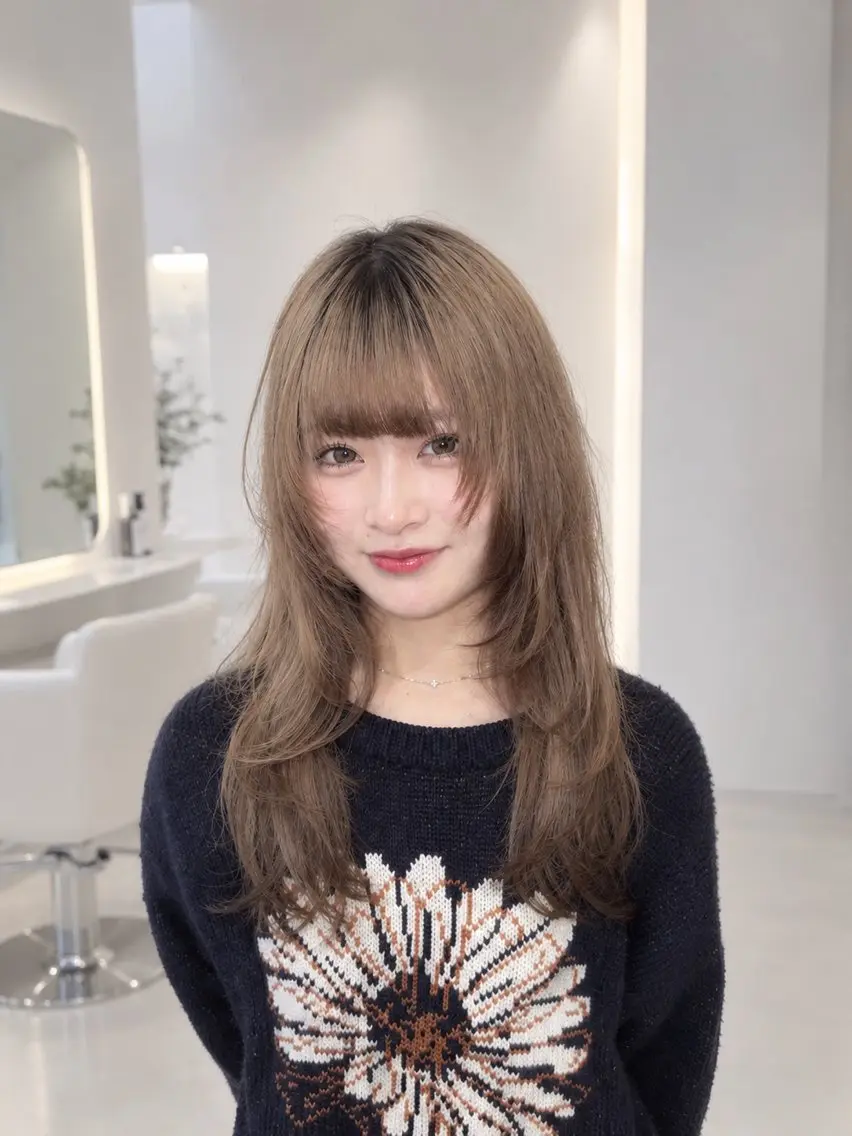 セミロング 【韓国✖️透明感】 🇰🇷SOGO🩶のヘアスタイル