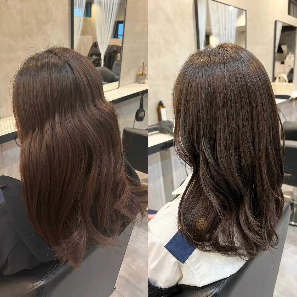 ロング カラー アッシュ カット ヘアカラー 工藤 梨花のヘアスタイル