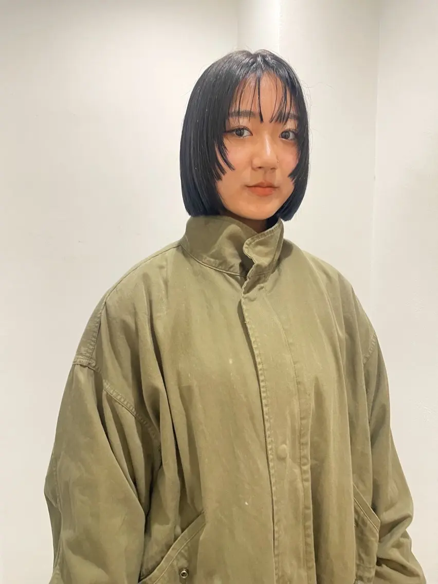 ショート カラー ボブ 顔まわりレイヤー レイヤーカット HIBIKI/原宿 ハッシュカット🪄のヘアスタイル