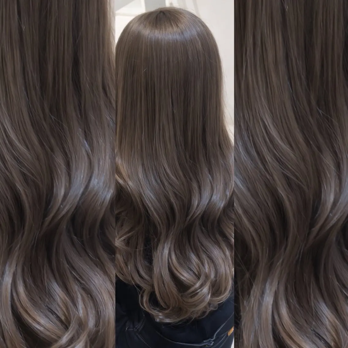 ロング カラー ベージュカラー ブリーチ ケアブリーチ ケアカラー 透明感カラー 髪質改善Wカラー ウルトワのアユカのヘアスタイル