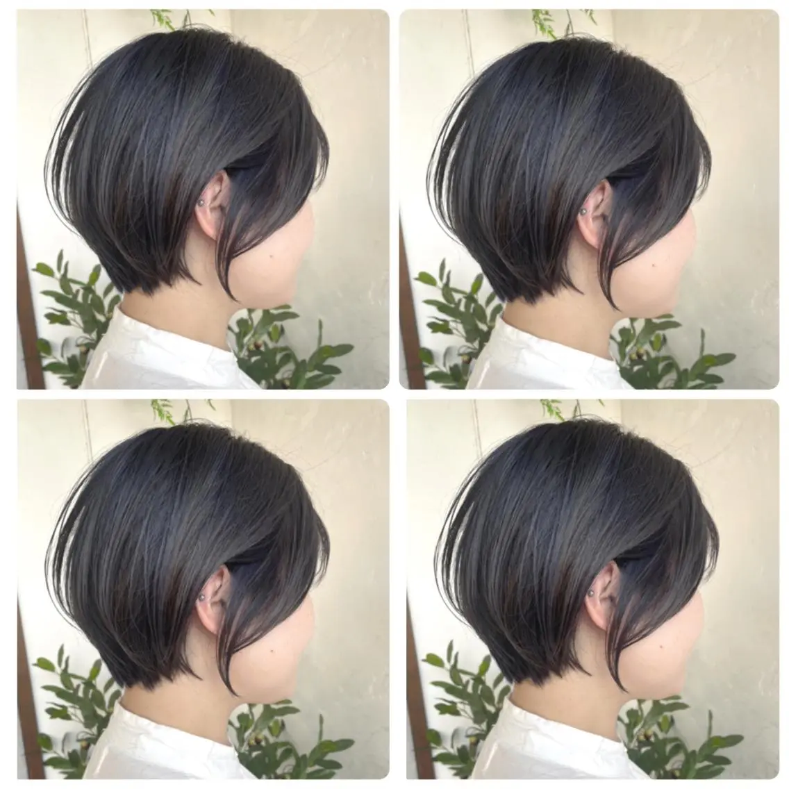 ショート カラー ショートボブ ハンサムショート 丸みショート デザインカラー ハイライトカラー ヘアカラー トリートメント 京都大人女性ショート 徒歩1分/秋山のヘアスタイル