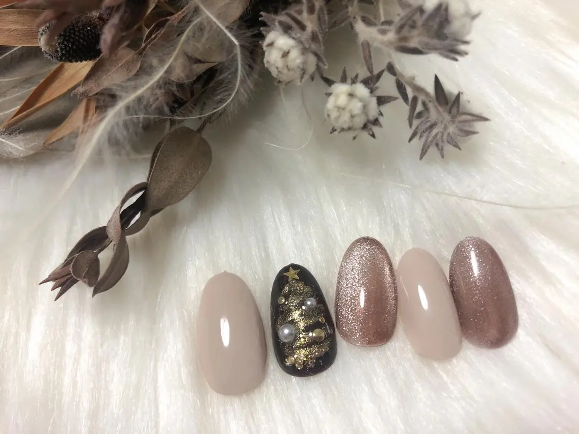 ネイル 冬ネイル クリスマス kiki nail &brow二子玉川のネイルデザイン