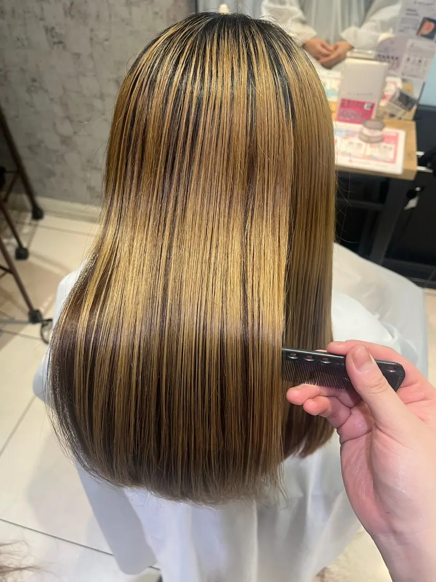 セミロング カラー トリートメント ✨髪質改善カラー✨ ななみのヘアスタイル