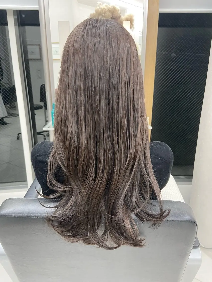 ロング カット ヘアカラー トリートメント 髪質改善\艶髪カラー 💐園田さやかのヘアスタイル