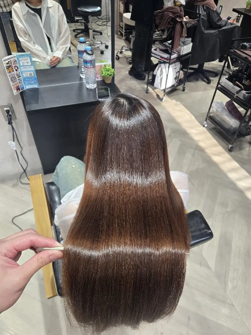 ロング 縮毛矯正 カット 縮毛矯正 トリートメント amie 北千住 西口店Yoshidaのヘアスタイル