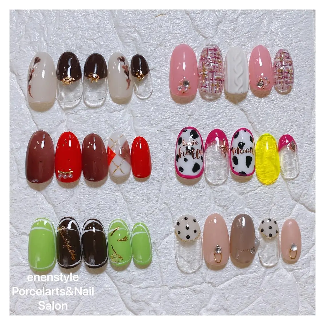 ミディアム ネイル 🐾enen style 🐾のネイルデザイン