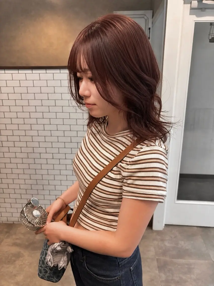 ミディアム ヘアカラー silk🐶 ayaneのヘアスタイル