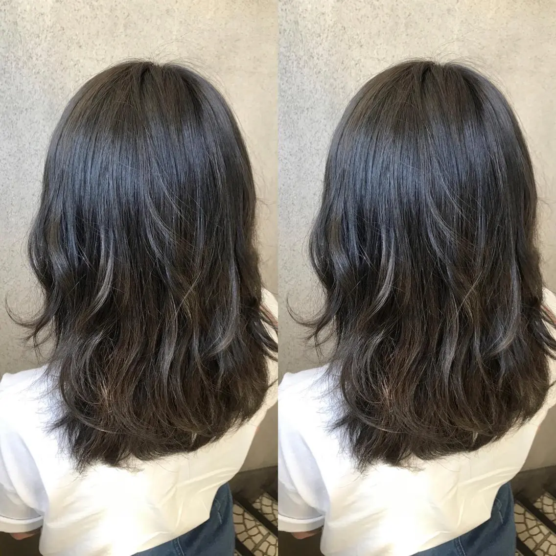 ミディアム カラー 小栗 麻衣のヘアスタイル