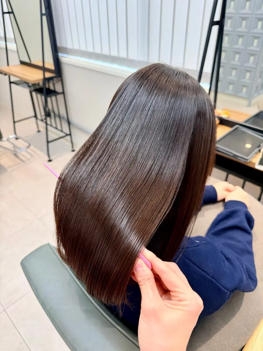 セミロング 縮毛矯正/髪質改善 /SATOKOのヘアスタイル