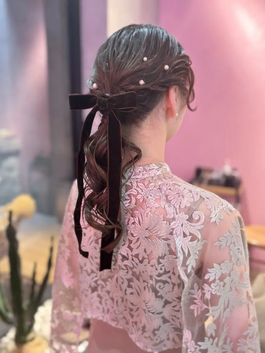 ロング ヘアアレンジ ヘアセット カット モデル募集🎀あゆみのヘアスタイル