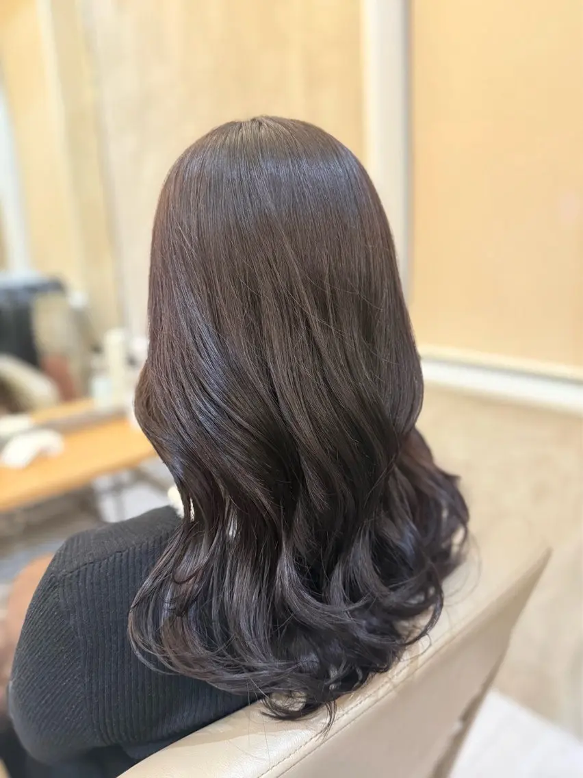 ロング ピンクラベンダー カット ヘアカラー トリートメント 似合わせカラー/ヘア セット💐本多恵美のヘアスタイル
