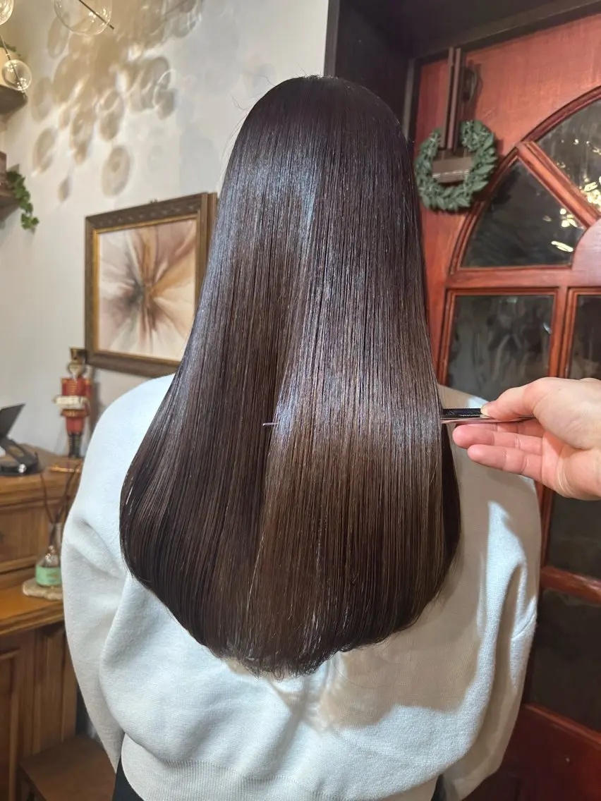 ロング カット 縮毛矯正 トリートメント 伏田 遼馬のヘアスタイル