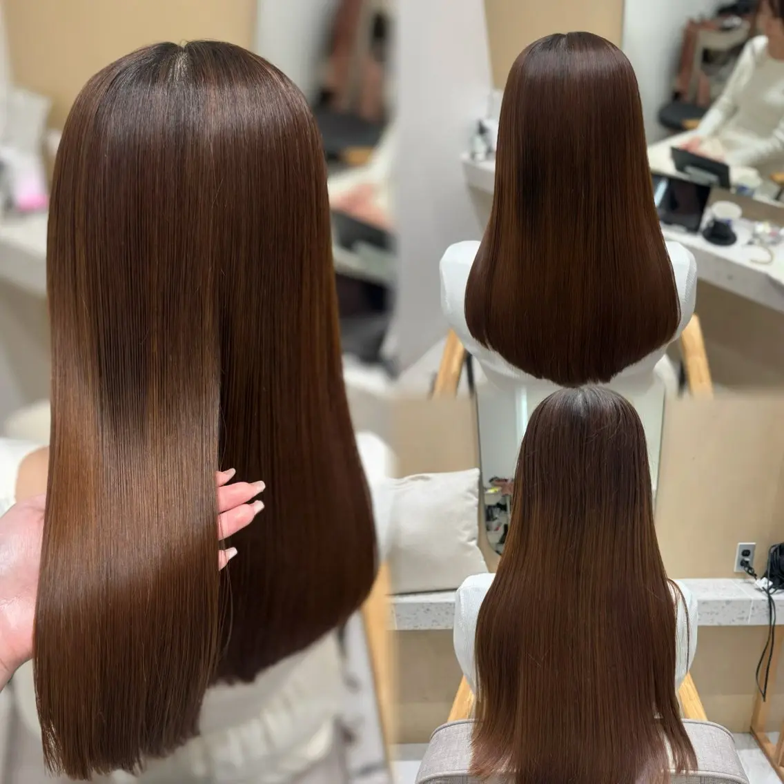 ミディアム カラー パーマ カット ヘアカラー 縮毛矯正 トリートメント 🌜美髪矯正/艶髪 /ボブ/こころ🌛のヘアスタイル