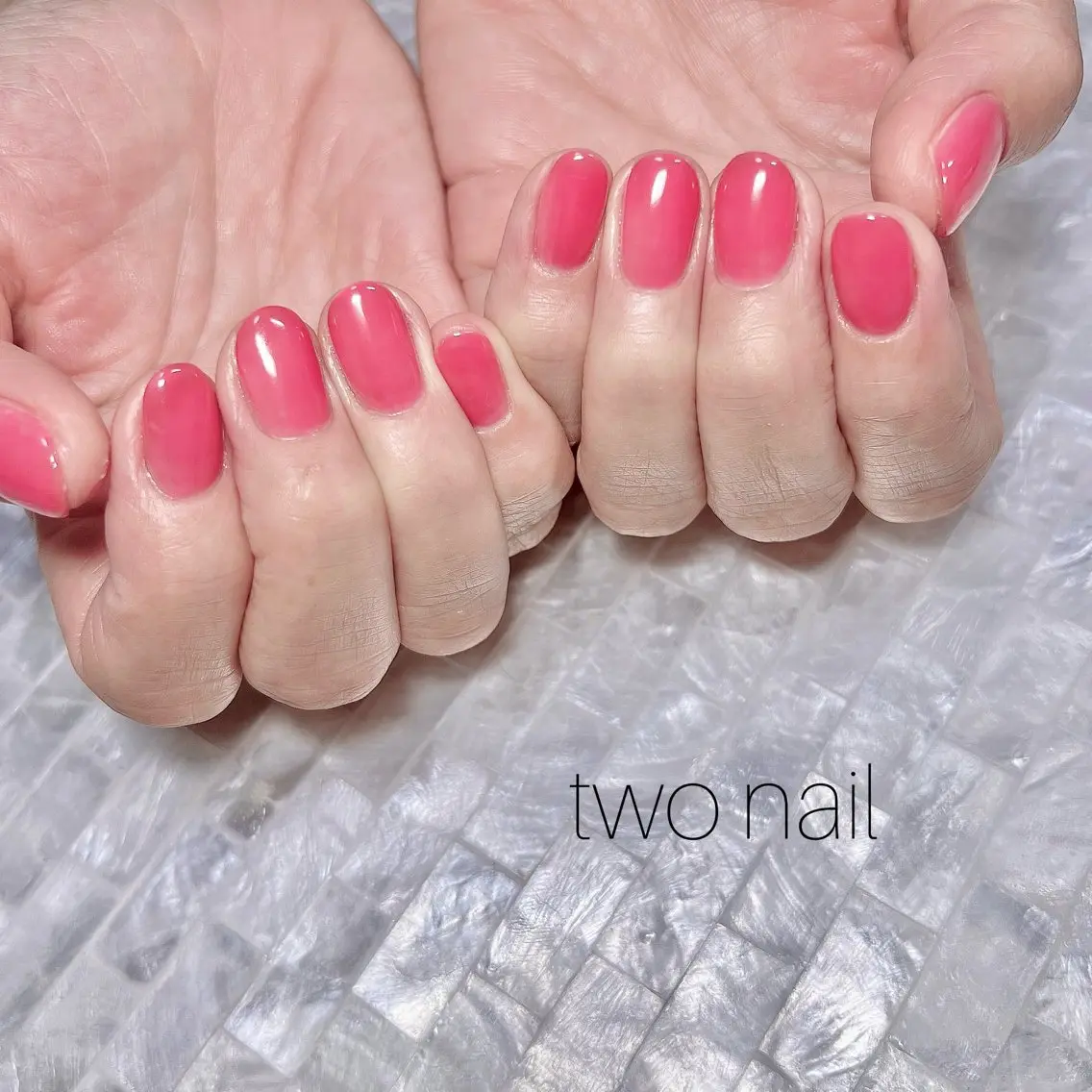 ネイル ネイルチップ ホワイト ハンドネイル two nailのネイルデザイン