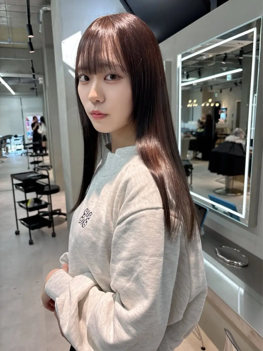 セミロング カラー パーマ 縮毛矯正 【博多髪質改善】 吉村　清志のヘアスタイル