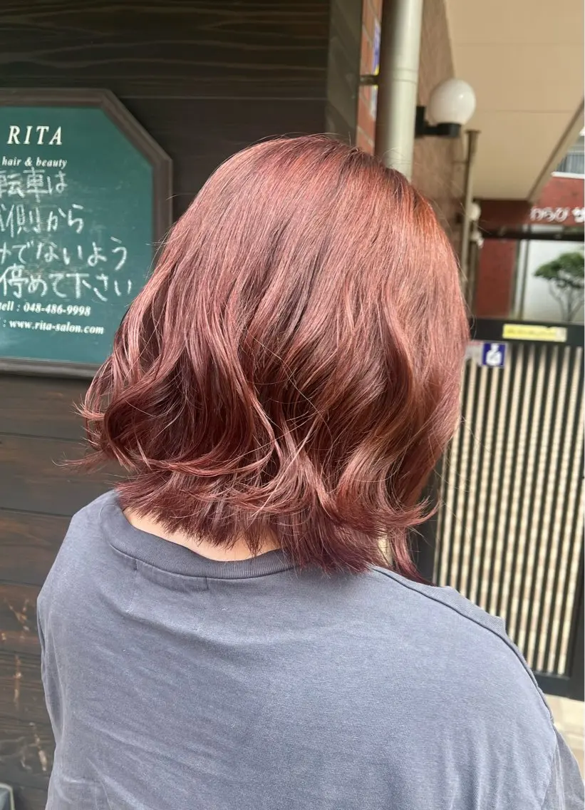 ミディアム ヘアカラー 🍒ྀིナカヤマ ミオ🍒ྀིのヘアスタイル