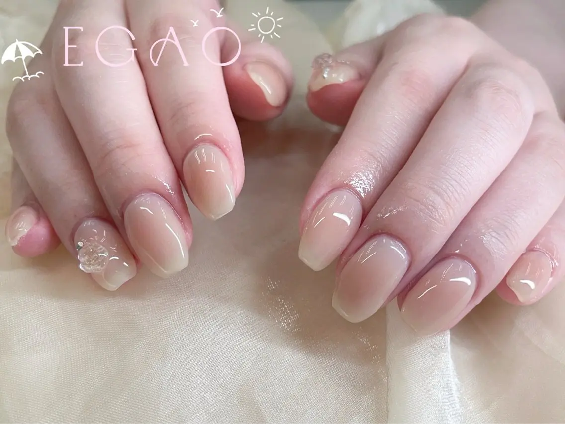 ネイル アートネイル フットネイル フレンチネイル ジェルネイル グラデーション ハンドネイル EGAO NAIL 錦糸町店のネイルデザイン