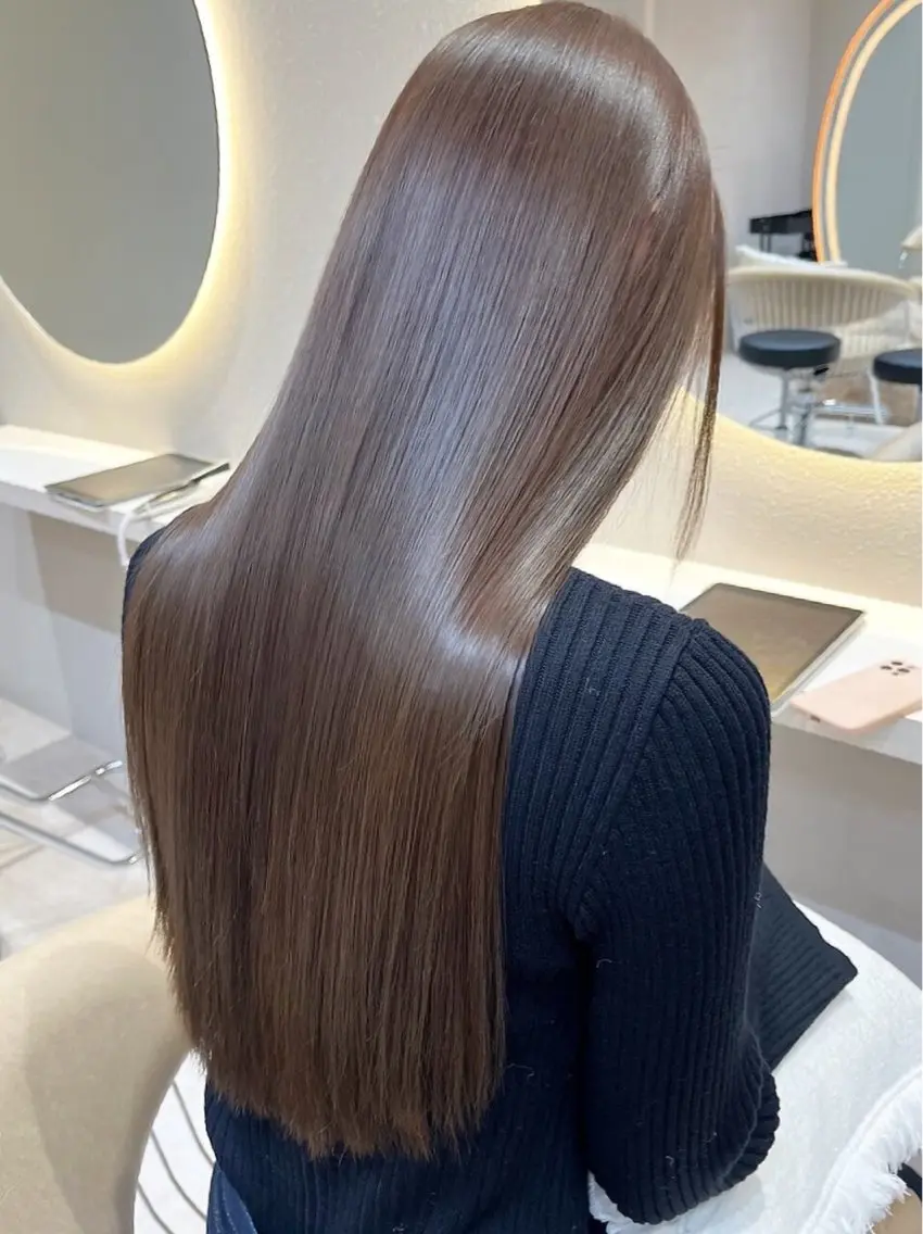 ロング カラー 似合わせカット 縮毛矯正 レイヤー/髪質改善 Lond ambreのヘアスタイル