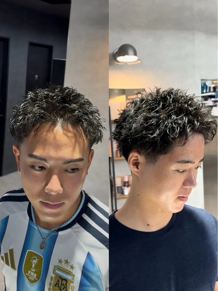 ショート カット パーマ ヘッドスパ ヘアセット パーマ指名率No1 メンズ特化ケイトのヘアスタイル
